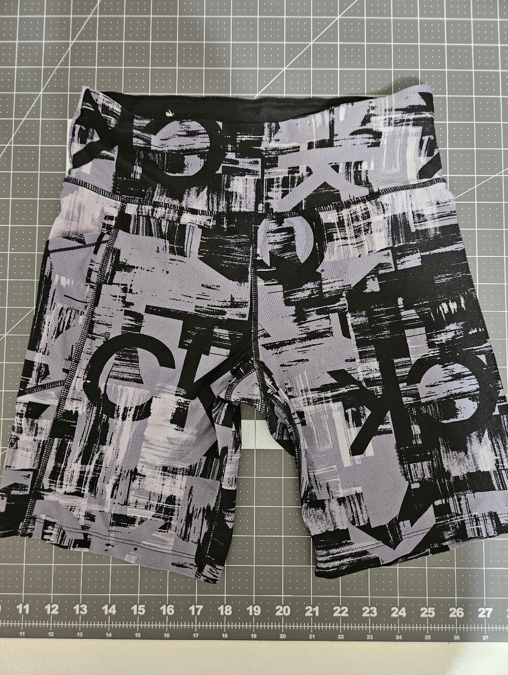 Calvin Klein Black and Gray Logo Bike Shorts